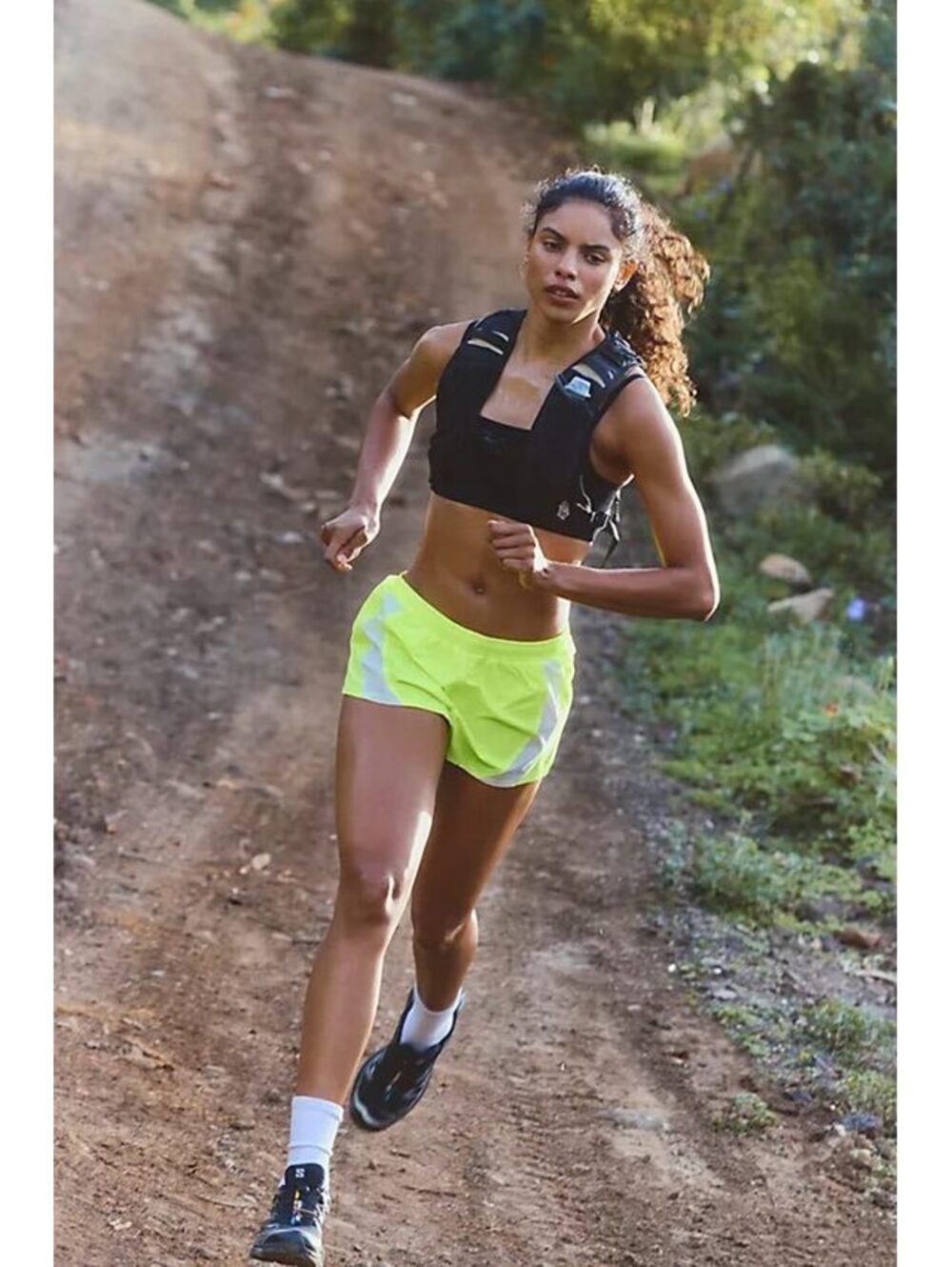 FP Movement Highlighter Yellow Running Shorts free people movement